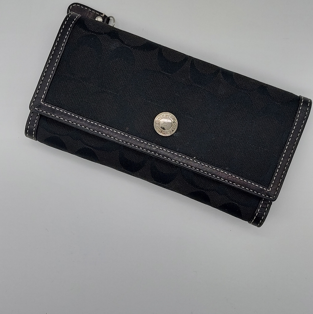 Authentic Coach CANVAS Signature Wallet